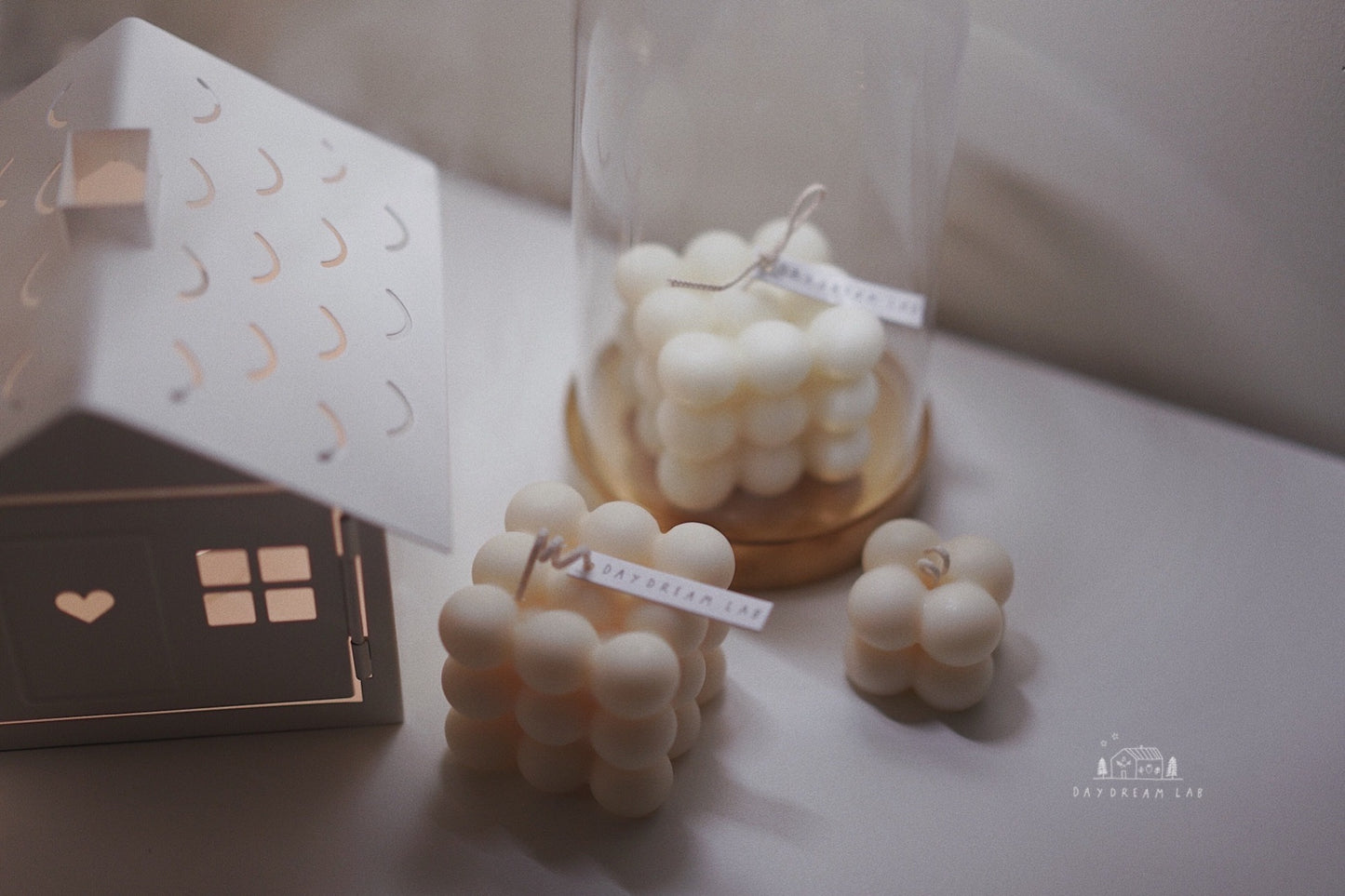 Bubble Cube Pillar Candles (Pre-order)