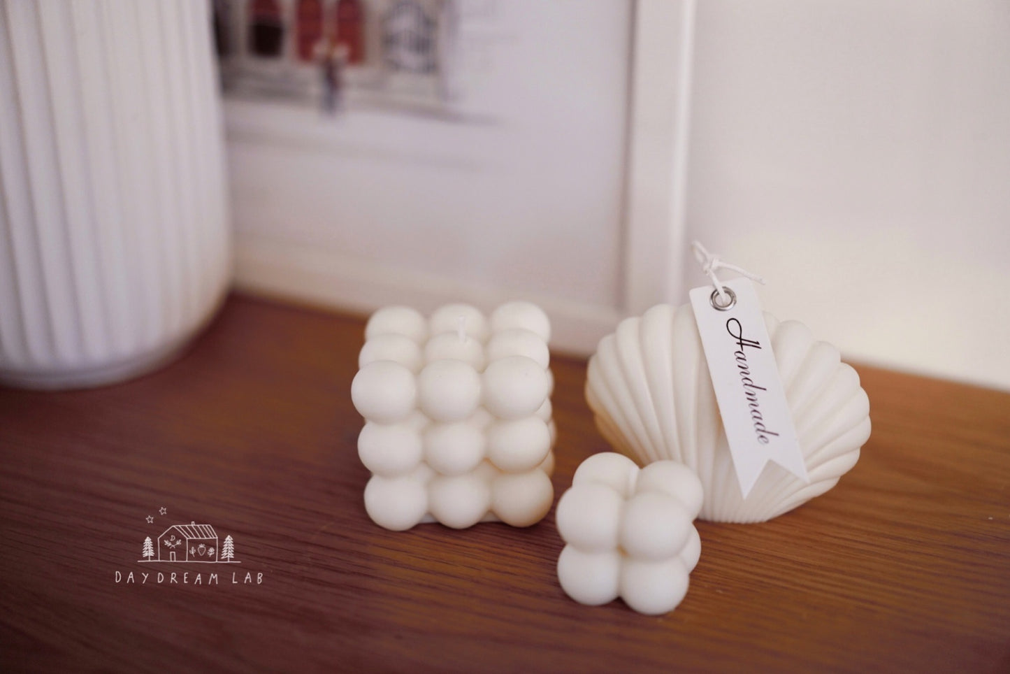 Bubble Cube Pillar Candles (Pre-order)