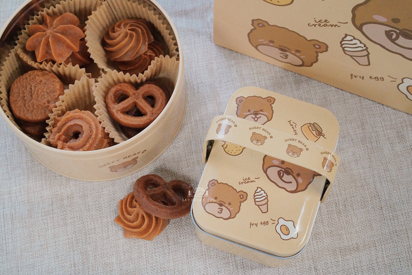 Cookie Soap Tin Giftbox with Cute Bear or Rabbit | 可爱小熊兔子饼干皂礼盒