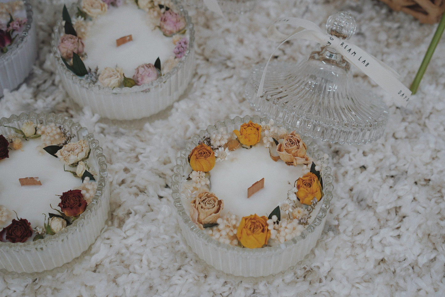 Floral Soy Wax Container Scented Message Candle (Pre-Order)
