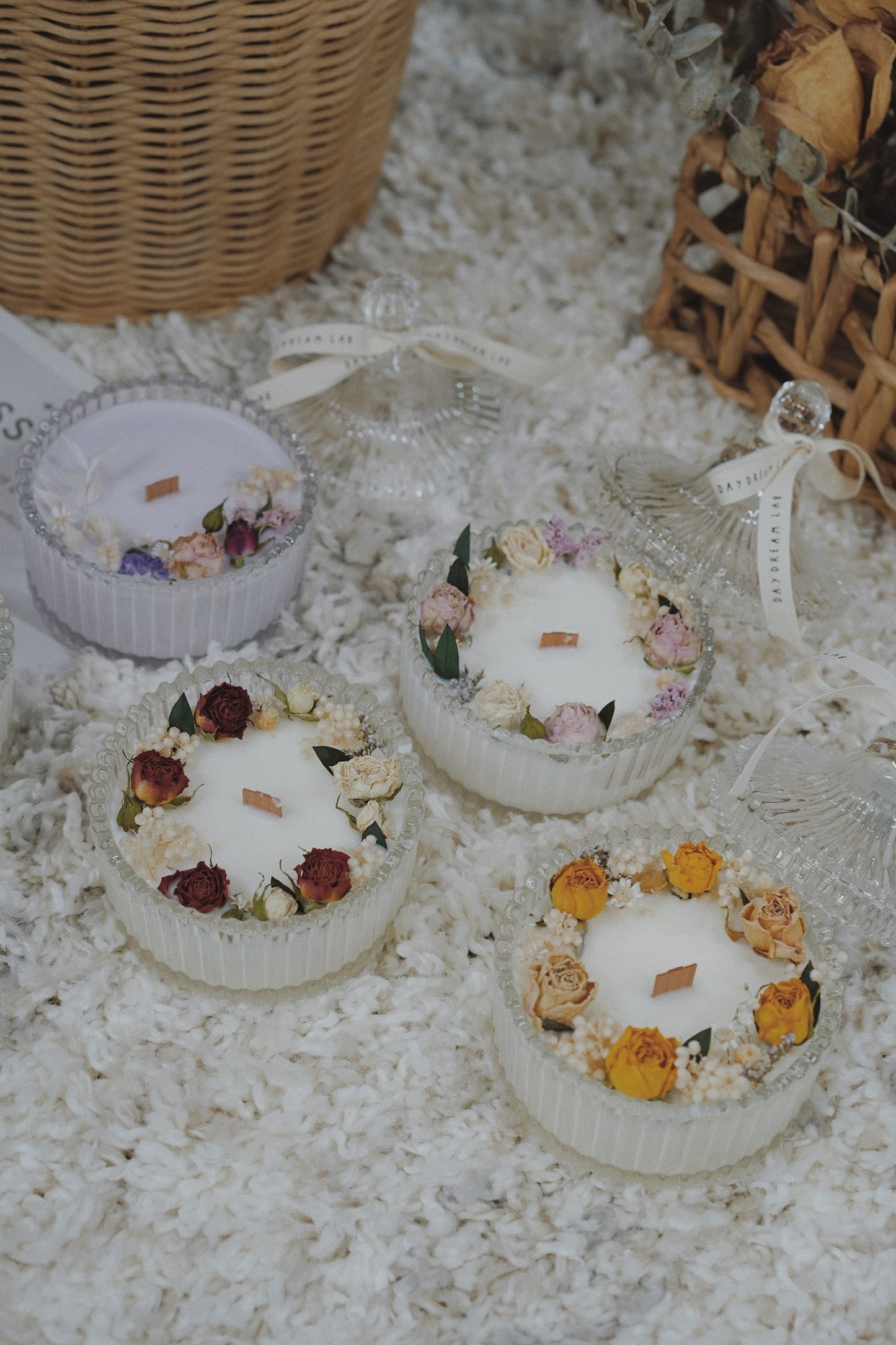 Floral Soy Wax Container Scented Message Candle (Pre-Order)