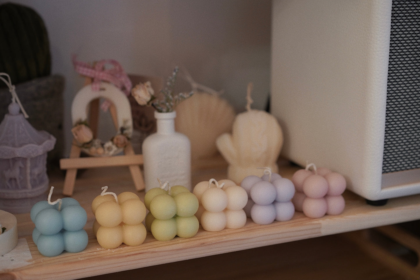 Bubble Cube Pillar Candles (Pre-order)
