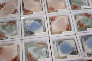 Vintage Cold Process Square Soap with Pink Salt 复古海盐皂