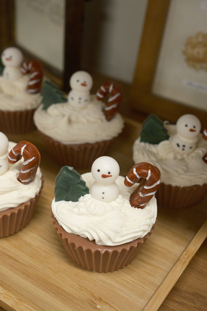 Little Snowman ⛄️ Cupcake Cold Process Soap
