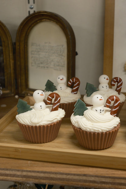 Little Snowman ⛄️ Cupcake Cold Process Soap