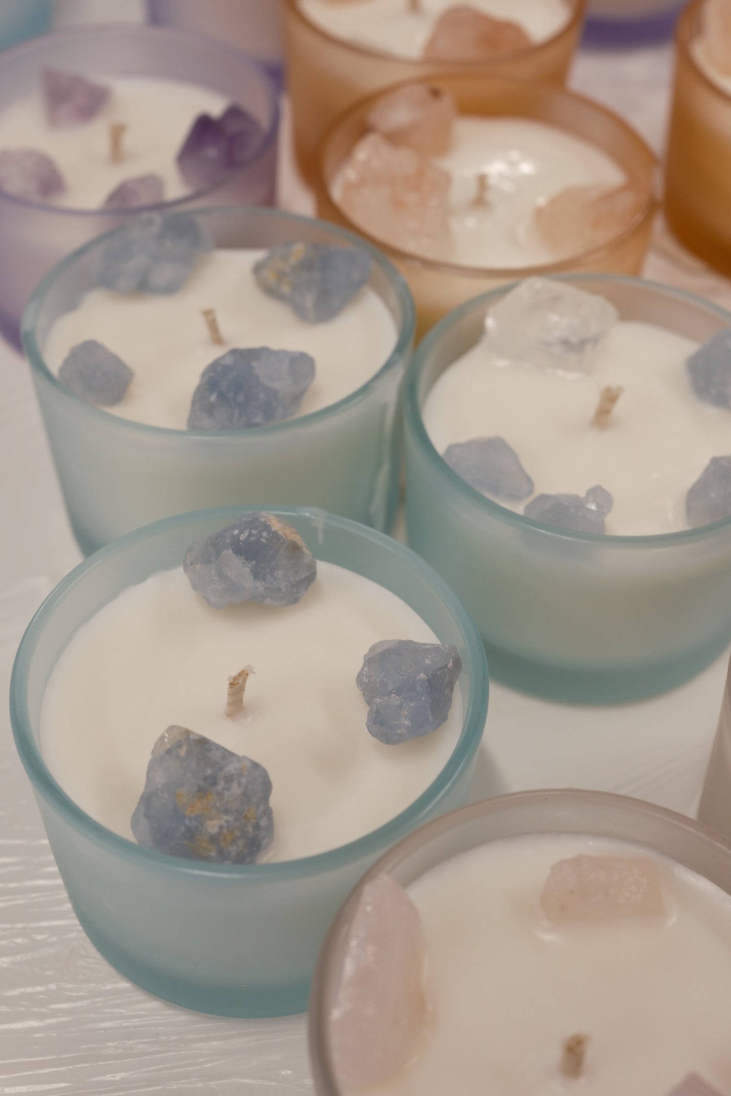 Crystal Glow / Healing Stone Soy Wax Container Candles