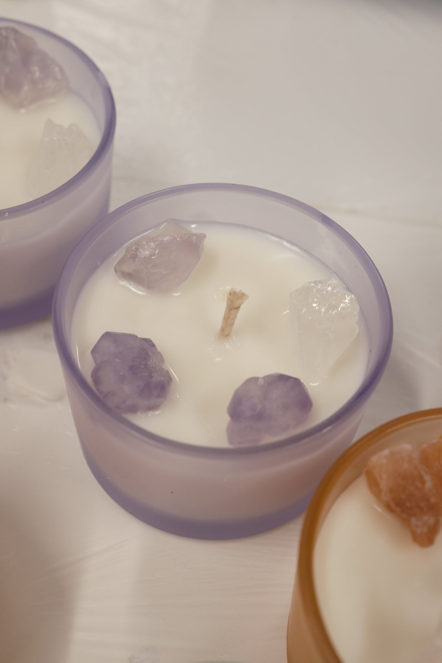 Crystal Glow / Healing Stone Soy Wax Container Candles