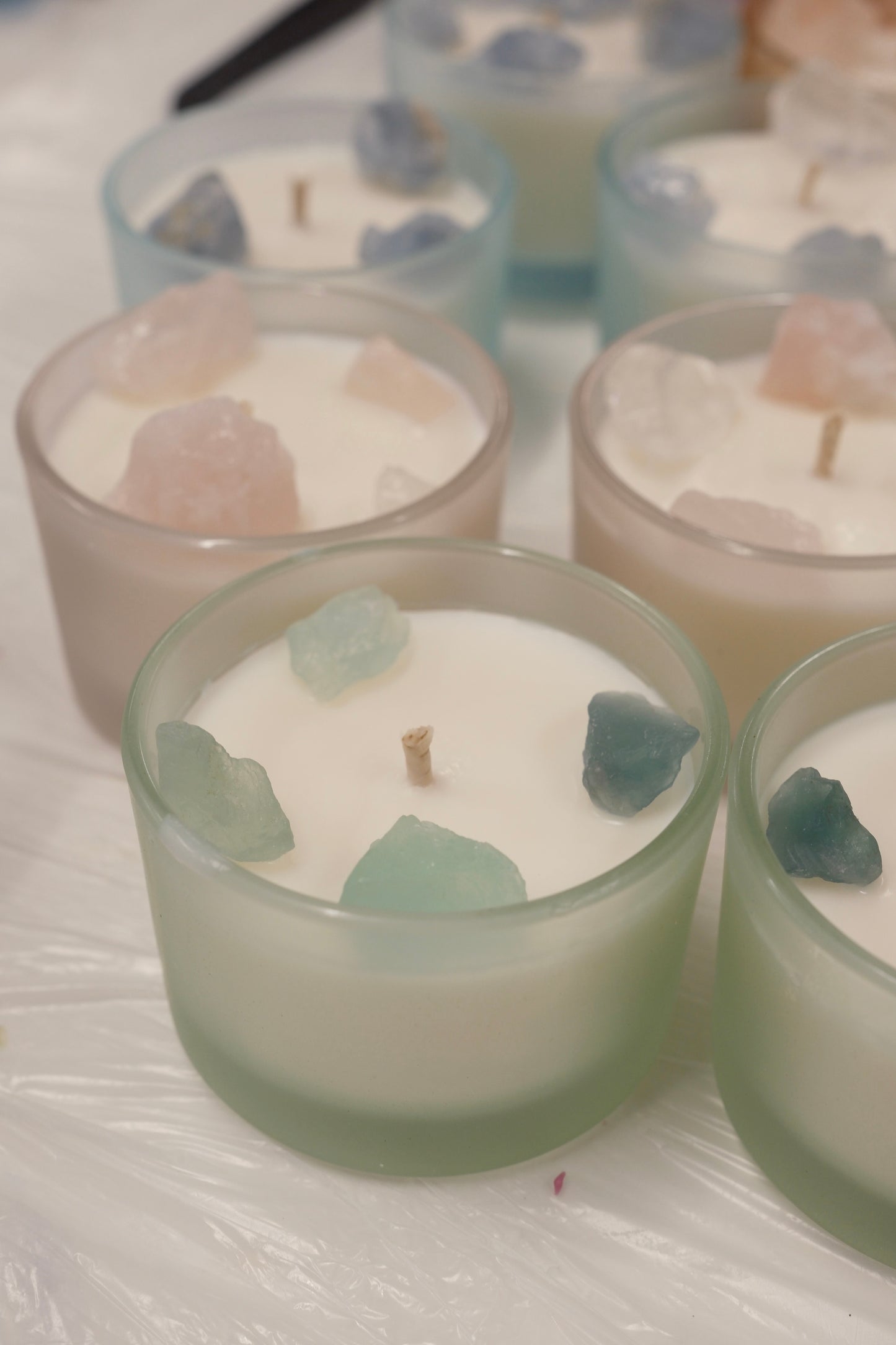 Crystal Glow / Healing Stone Soy Wax Container Candles