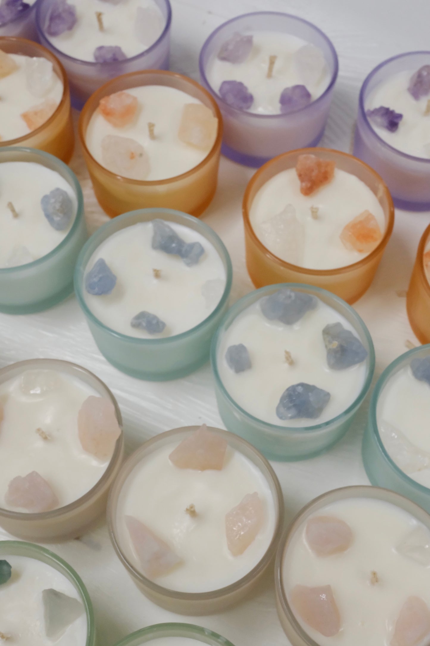 Crystal Glow / Healing Stone Soy Wax Container Candles