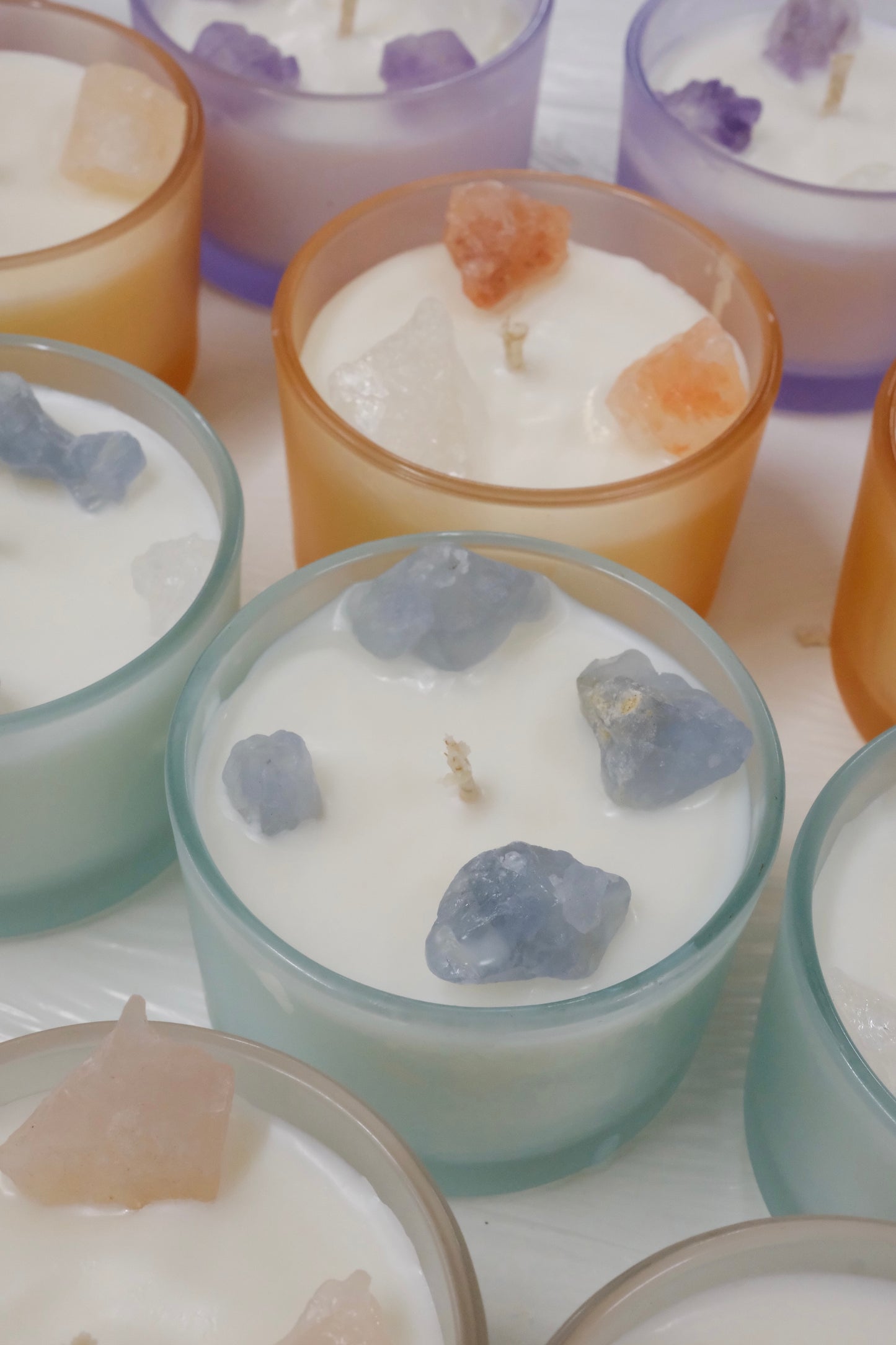 Crystal Glow / Healing Stone Soy Wax Container Candles