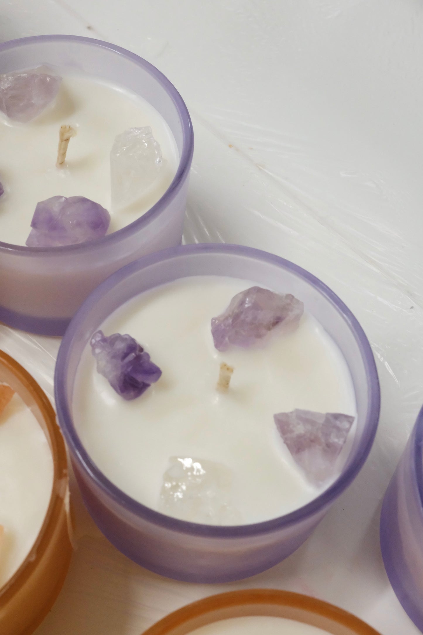 Crystal Glow / Healing Stone Soy Wax Container Candles