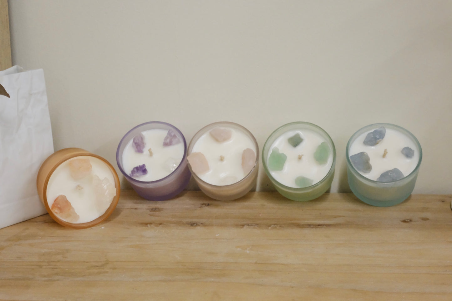 Crystal Glow / Healing Stone Soy Wax Container Candles