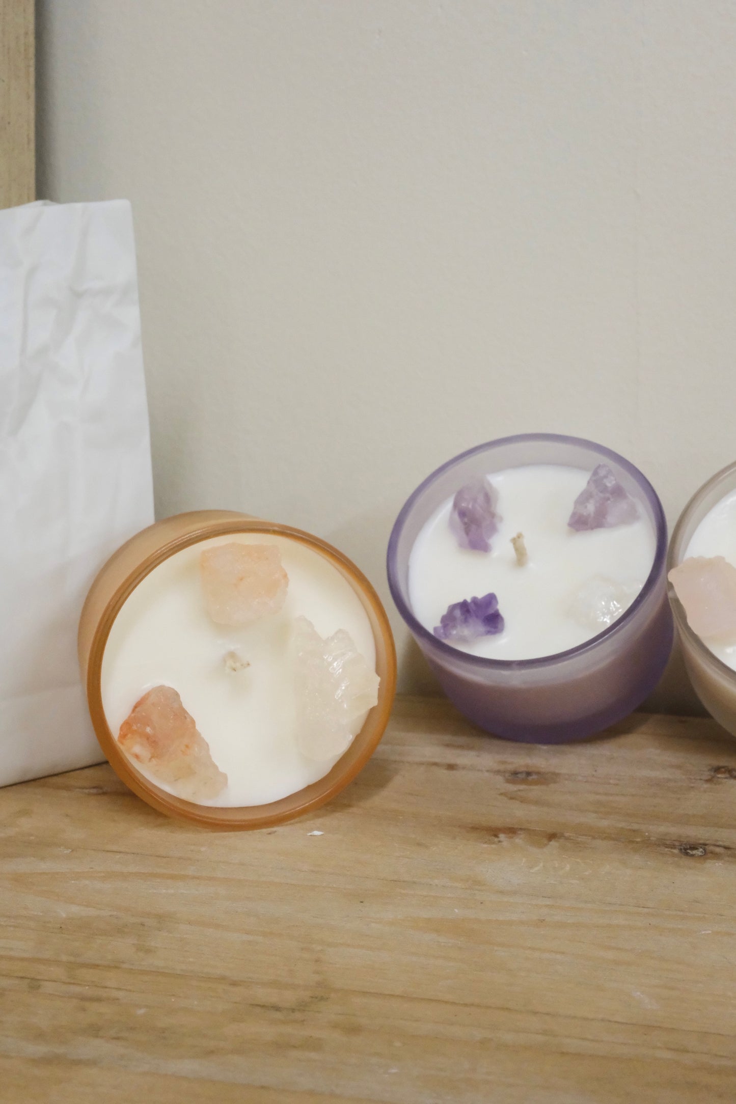 Crystal Glow / Healing Stone Soy Wax Container Candles