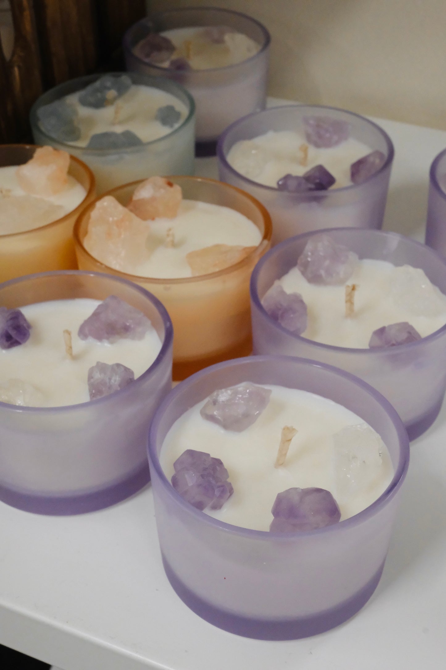 Crystal Glow / Healing Stone Soy Wax Container Candles