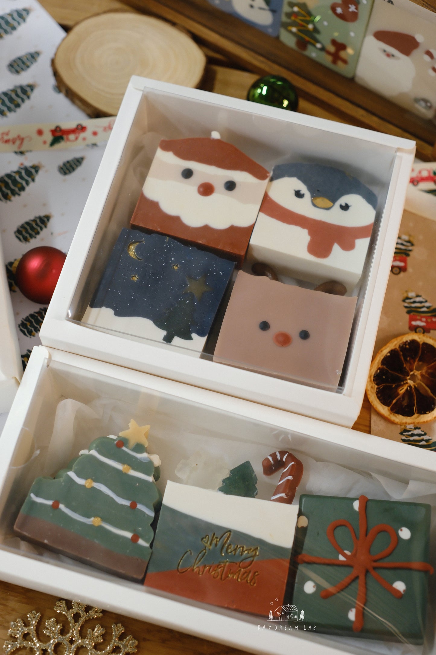 Christmas Cold Process Soap Gift Box - Classic Christmas Figures Kim