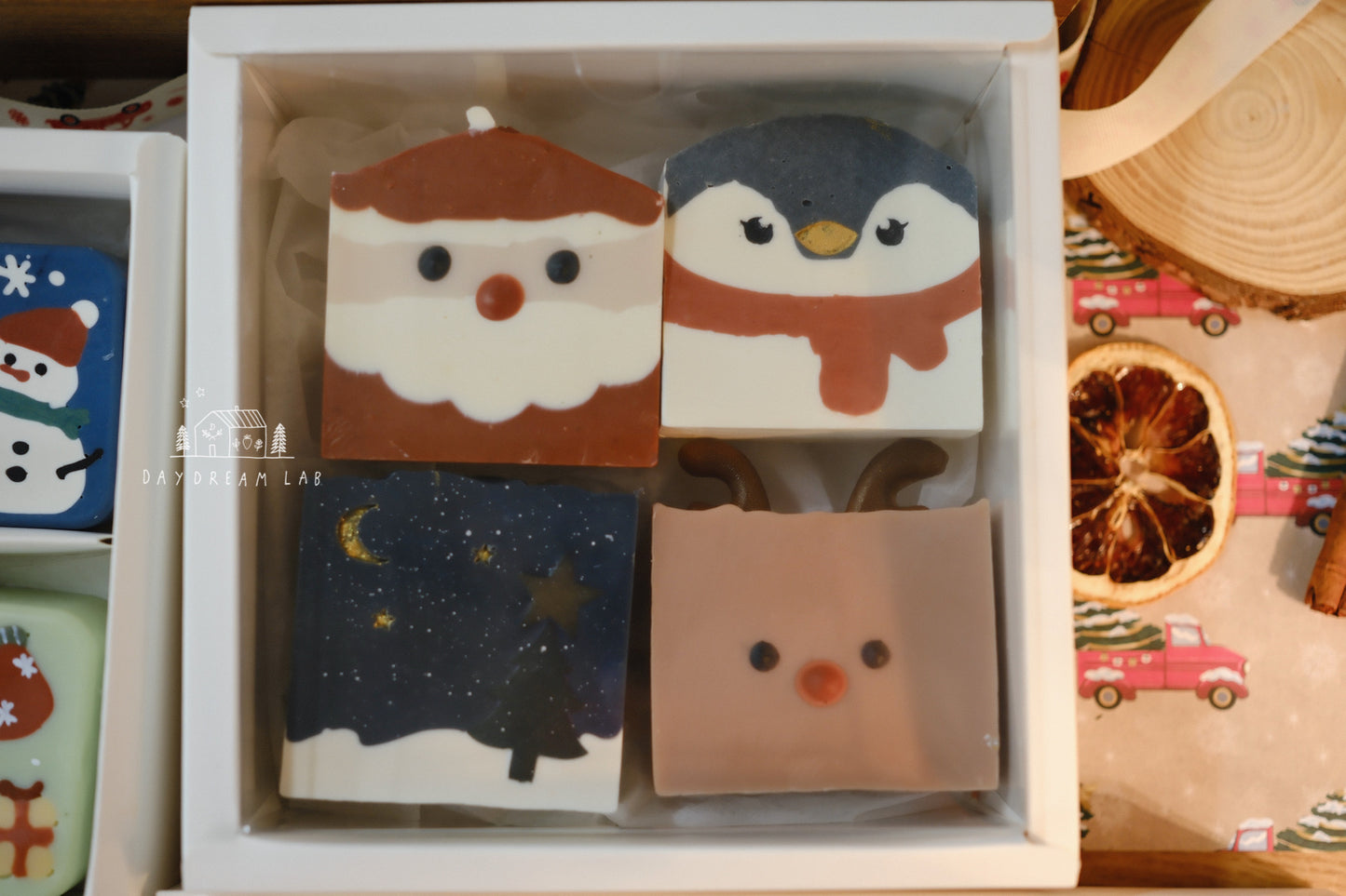 Christmas Cold Process Soap Gift Box - Classic Christmas Figures Kim