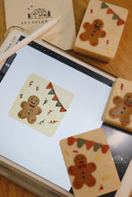 将图片加载到图库查看器，Christmas Cold Process Soap Gift Box - Hand drawn Classic Christmas Soaps (small square one)
