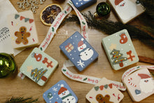 将图片加载到图库查看器，Christmas Cold Process Soap PREMIUM Gift Box - Hand drawn Classic Christmas Soaps (large rectangle one)
