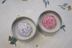 Flower Candle in a Tin | Soy Wax Container Candle (Pre-Order)
