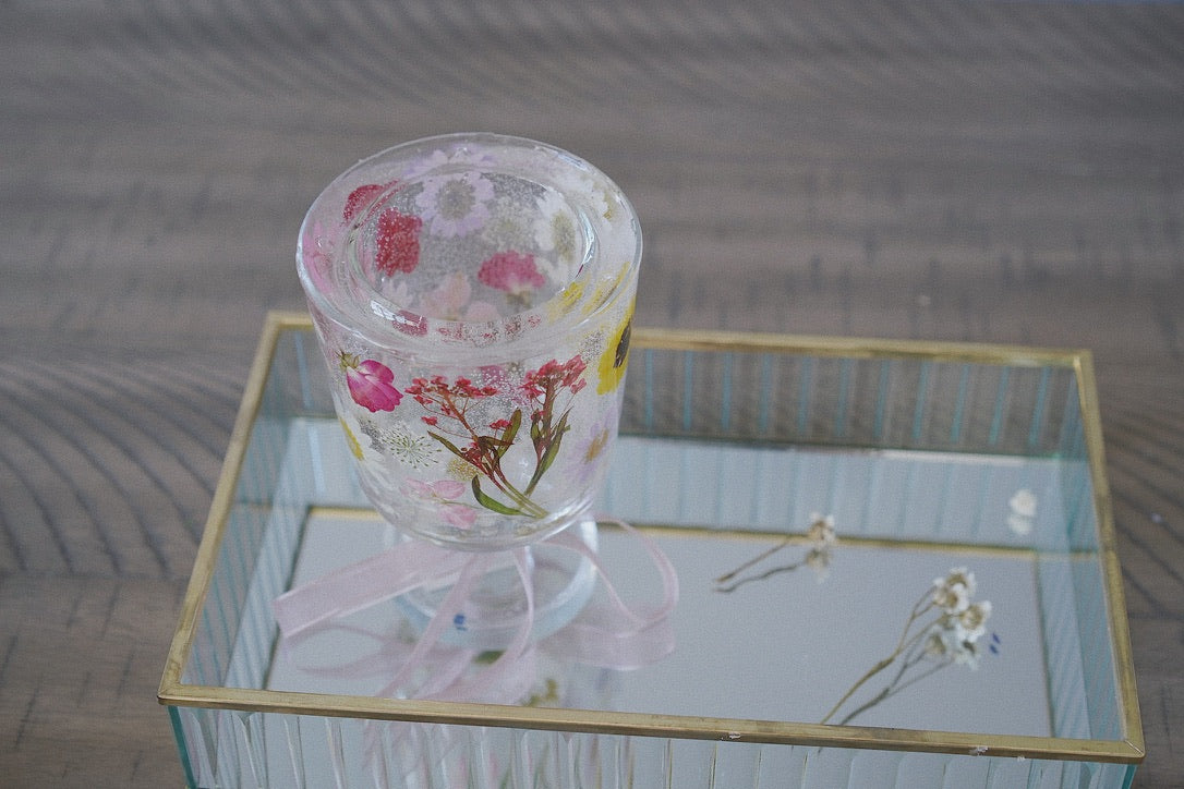 Workshop - 氛围感透明干花烛杯+大豆茶蜡 Dried Flower Candle Holder + soy tealights