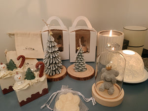 松树（圣诞树）棕榈蜡柱状蜡烛（预购）