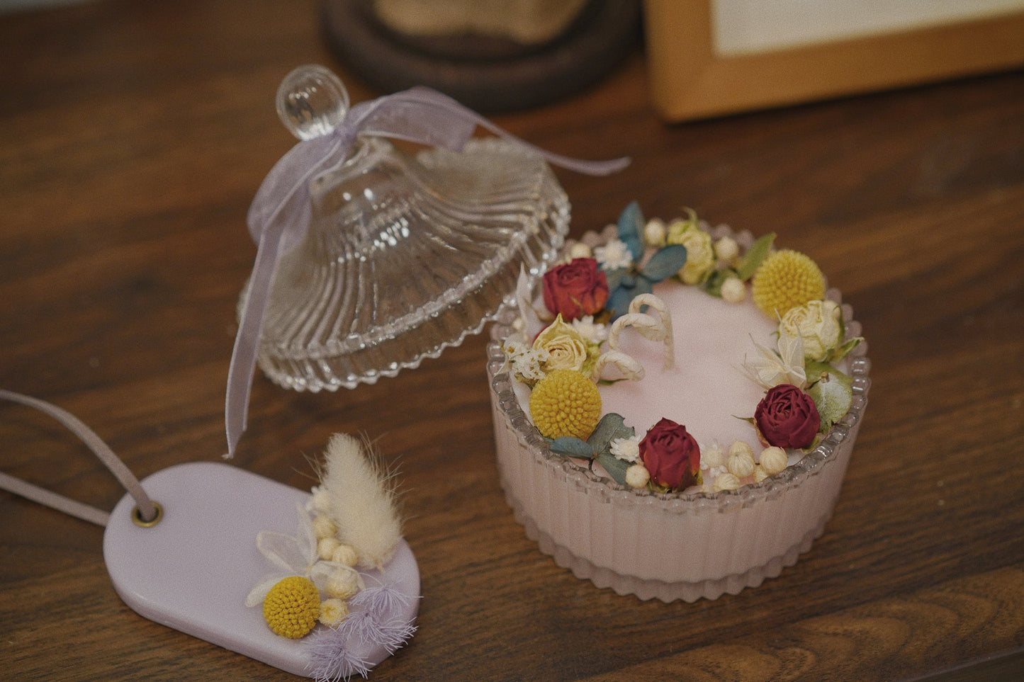 Workshop - Message/Propose Candle decorated with Dried flowers + Scented wax tablet 干花表白蜡烛+干花蜡牌