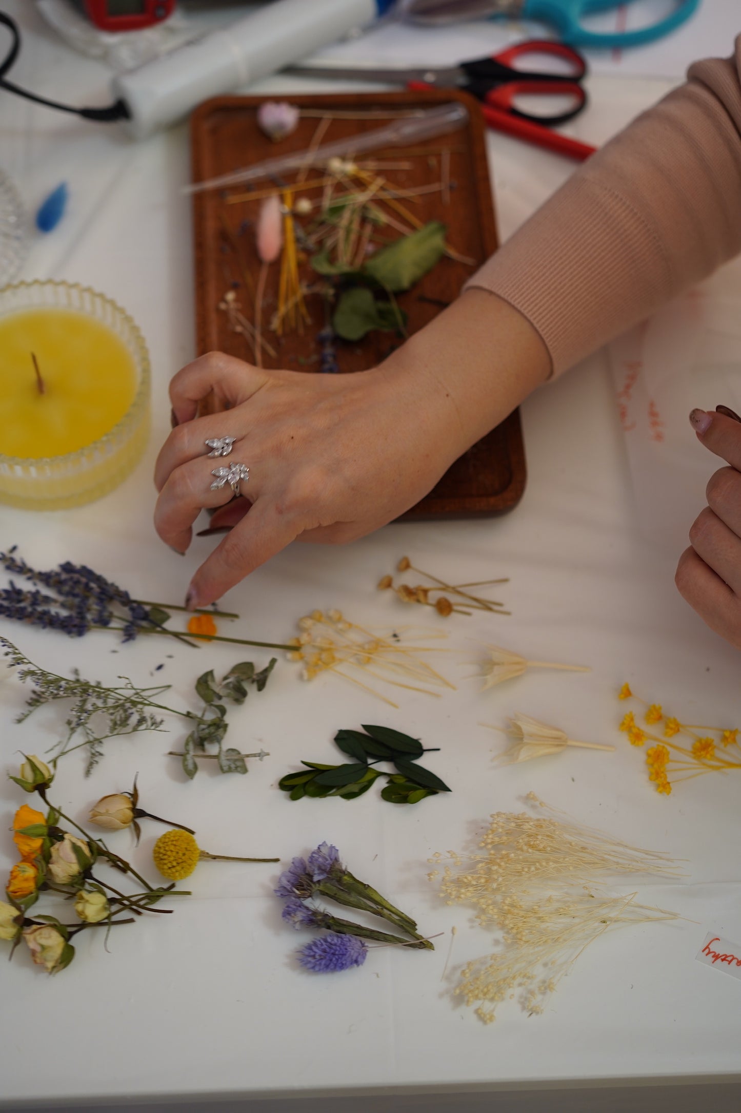 Workshop - Scented wax tablets or scented plaster diffuser (4pcs) 干花香薰蜡牌 / 石膏扩香牌