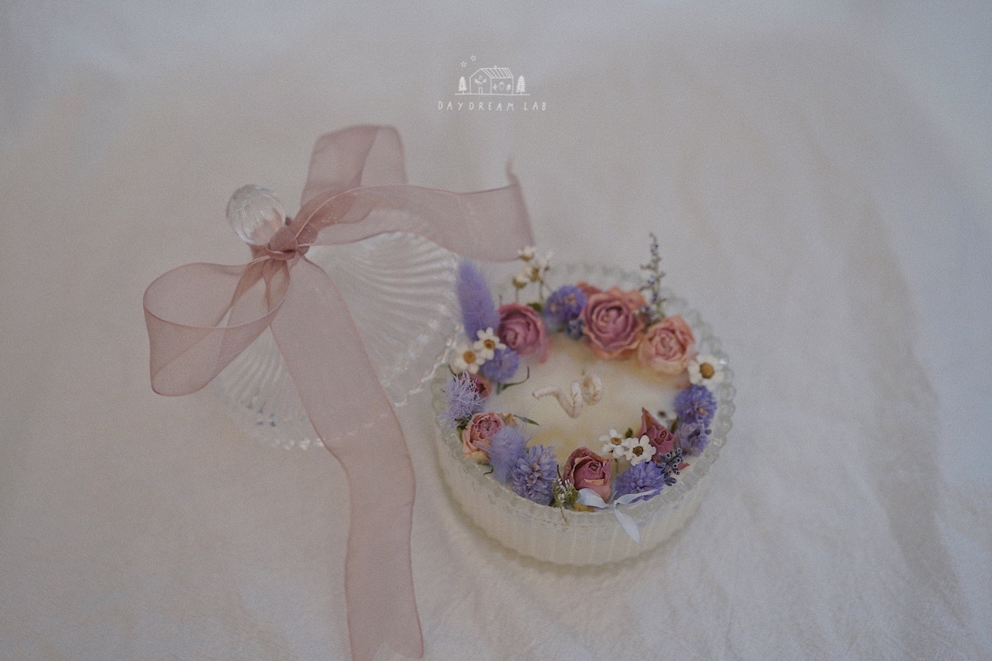 Workshop - Message/Propose Candle decorated with Dried flowers + Scented wax tablet 干花表白蜡烛+干花蜡牌