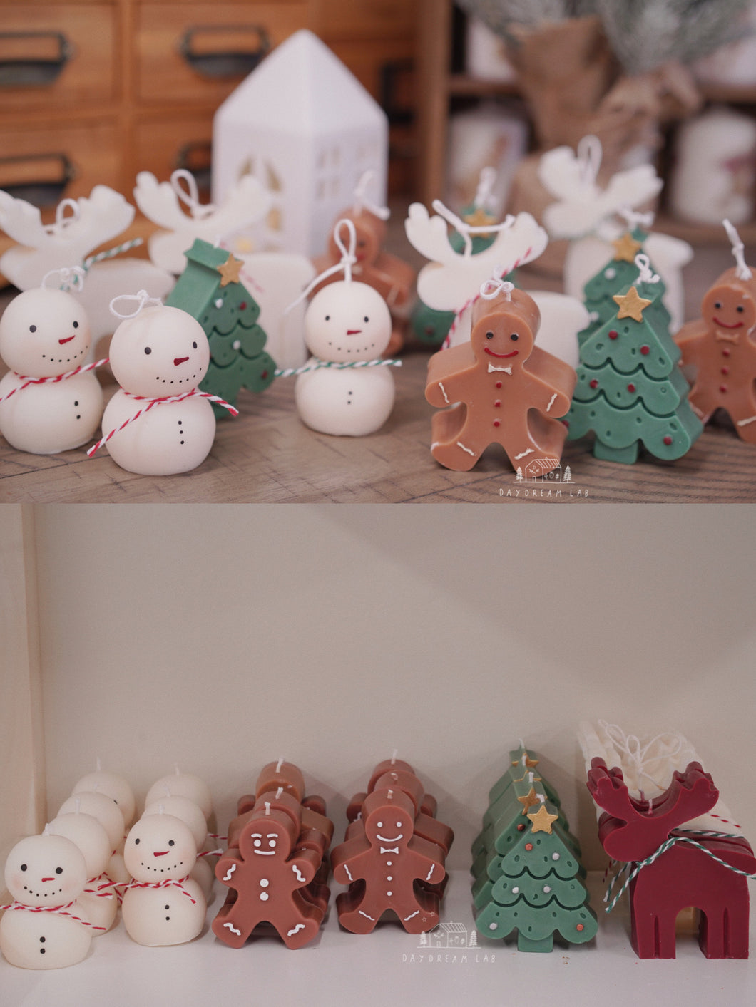 Christmas Workshop【圣诞限定】- Classic Christmas Figure Candles (Set of 4) 圣诞经典元素蜡烛（4件套）