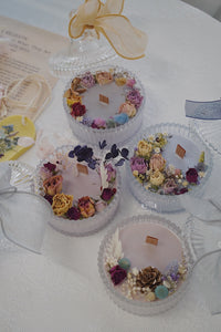 Workshop - Message/Propose Candle decorated with Dried flowers + Scented wax tablet 干花表白蜡烛+干花蜡牌