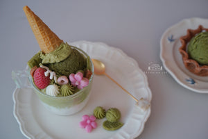 Ice Cream Matcha Latte Soy Wax Container Scented Candle (Pre-Order)