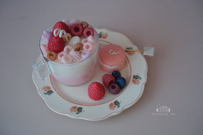 Strawberry Cereal Milk Soy Wax Container Scented Candle (Pre-Order)