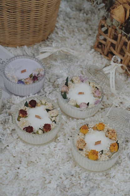 Floral Soy Wax Container Scented Message Candle (Pre-Order)