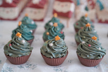 Load image into Gallery viewer, Christmas Tree Cupcake 🧁 Cold Process Soap
