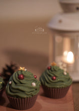 Load image into Gallery viewer, Christmas Tree Cupcake 🧁 Cold Process Soap
